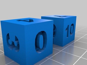matemática morrer 0-10 16mm 3d impressão 3d print model - Mito3D