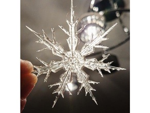 los copos de nieve decoración navidad la adorno 3d print model - Mito3D