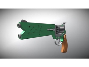z-701 double barrel revolver dbr cosplay Feuerwaffe Waffe 3d print model - Mito3D