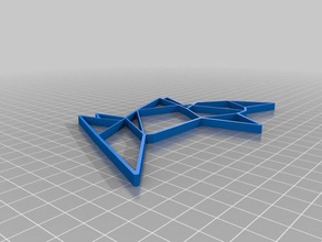 my customized origami cat animals 3d print model - Mito3D
