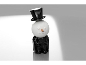 darth snowman vader props christmas holiday star wars xmas 3d print model - Mito3D