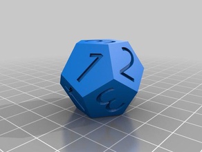 12 d4 taraflı zar 3d print model - Mito3D