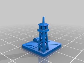Flugplatz Miniatur - Spielzeug Spiel Zubehör 3d print model - Mito3D