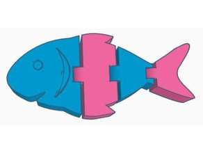 flexi-pesce a doppia estrusione animali La stampa 3d flessibile bambini giocattoli eclettica luogo di 3d print model - Mito3D