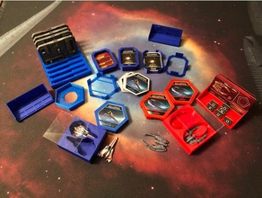 battlestar galactica starship battles games bsg card holder hexagon science fiction tv show 3d print model - Mito3D