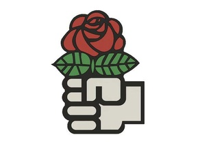 soc demdem rosa sinais logotipos socialismo democrático ideologia político política a social-democracia socialista símbolo 3d print model - Mito3D