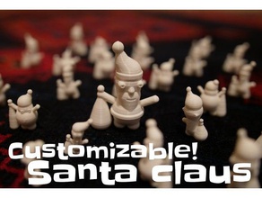anpassbare santa claus random auch Skulpturen Weihnachten schnell drucken generiert zu verschenken nikolaus klein supportless weihnachten weihnachtsmann 3d print model - Mito3D