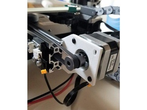 ender 3 y-motor extending bracket damper 3d printer parts motor mount 3d print model - Mito3D