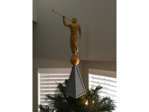 árbol de navidad adorno del ángel moroni las esculturas la decoración pantalla sclupture 3D print model - Mito3D