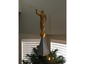 arbre de noël trônant en haut l'ange moroni sculptures décoration ornement affichage la sclupture 3d print model - Mito3D