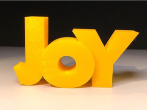 joy 1 signs logos christmas decoration ornament holiday xmas decorations 3d print model - Mito3D