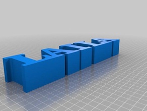 my customized 5 letters row other 3d print model - Mito3D