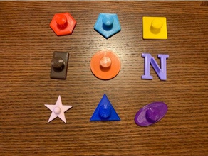 Form-puzzle 3d drucken baby-Spielzeug Kinder-Spielzeug pädagogisches Spielzeug Spiel 3d print model - Mito3D
