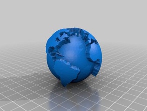 remixed globe 4 color mmu printing sculptures dualstrusion dual extruder extrusion earth multi-color multi-part multimaterial prusa i3 mk3 mmu2 3d print model - Mito3D