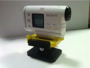magnetic mount di gopro, sony hdr 3d stampa 3d print model - Mito3D