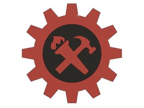 sendikalist sembolü işaretler logoları anarko anarko-sendikalizm catalonia kaiserreich siyasi ideoloji sosyalizm sosyalist Birliği 3d print model - Mito3D