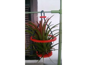 customisable hanging air plant outdoor garden planter 3d print model - Mito3D