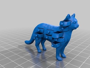 schachtelkatze de almacenamiento caja gato contenedores 3d print model - Mito3D