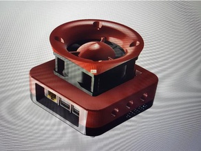 raspberry pi 2 3 3b+ oc case fan kintaro compatible computer 60mm noctua overclocking retropie 3d print model - Mito3D