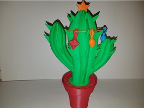 christmas cactus - Spielzeug Spiel Zubehör neues Jahr 3d print model - Mito3D