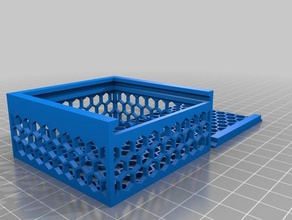 my customized parametric hexagonal hole box containers 3d print model - Mito3D