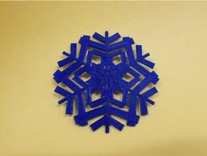 snowflake christmas holiday ornament 2 decor 3d print model - Mito3D