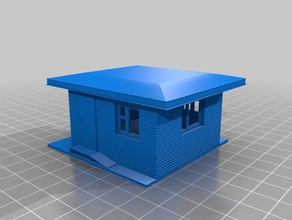 ferrovia post edificio h0 gli edifici le strutture scala modello ferroviaria 3d print model - Mito3D