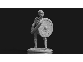 vivere ossa spada corta shield toy game accessories 28mm boardgame dnd miniature miniatures skeleton undead wargame wargaming 3d print model - Mito3D