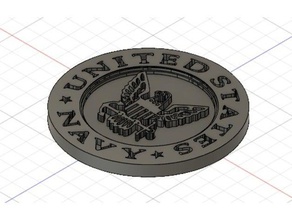 donanma logosu coaster mutfak yemek 3d print model - Mito3D