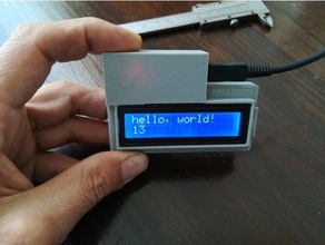 arduino nano liquid crystal 16 2 case robotics display mount 3d print model - Mito3D