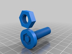 nut bolt 3d printing tests 3d print model - Mito3D