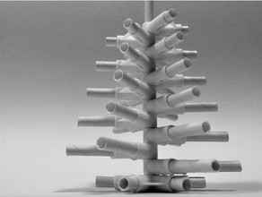 christmas tree connectors kit decor christams straw 3d print model - Mito3D