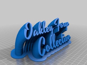 my customized sweeping 2-line name plate ofc-yesteryearfont 32mm 10base office 3d print model - Mito3D