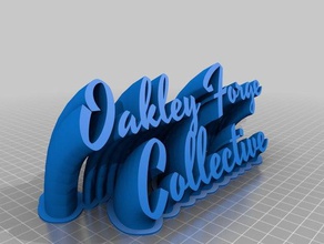 my customized sweeping 2-line name plate ofc-yesteryearfont 32mm office 3d print model - Mito3D