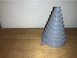 tower babylon hollowed out remix 3d printing 3d print model - Mito3D