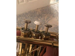 bach trumpet finger button replacement music instrument repair marching band musical moutphiece valve cap 3d print model - Mito3D