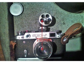 la parallaxe de l'adaptateur kmz tourelle finder fed-2 caméra Film 35 mm analogique photographie leica télémètre le russe du viseur 3d print model - Mito3D