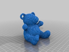 fuzzy chaveiro de urso 3d impressão 3d print model - Mito3D