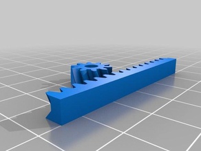 my customized parametric gear rack pinion 2 parts 3d print model - Mito3D