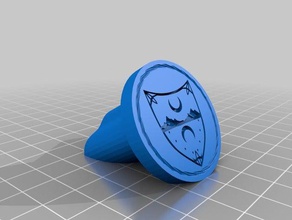 waterdeep escudo do selo de cera a arte as ferramentas o dd masmorras e dragões carimbo 3d print model - Mito3D