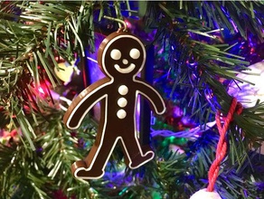 gingerbread pessoa ornamento decoração natal enfeite de homem gengibre feriados 3d print model - Mito3D