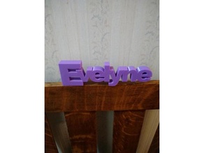 evelyne signs logos 3d name names printer codenames 3d print model - Mito3D