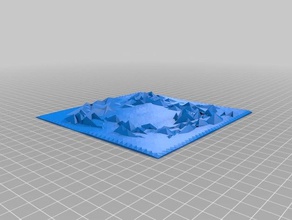 krater arazi patlama 3d baskı 3d print model - Mito3D