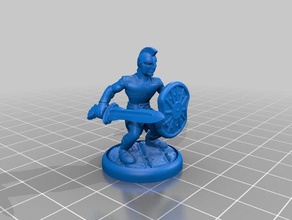 gladiator toys & games 28mm 32mm dungeons dragons human miniature pathfinder 3d print model - Mito3D
