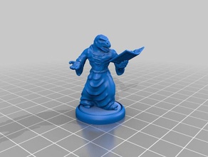 lizardfolk wizard toys & games 28mm 32mm dungeons dragons miniature pathfinder 3d print model - Mito3D