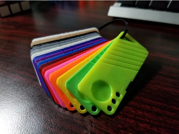 ancora un altro filamento di esempio - keycard edizione Stampante 3d accessori Stampa 3d, stampa prova 3dprinter card ender 3 carta key wanhao i3 3D print model - Mito3D