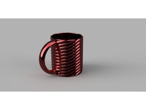 3d printable spiral mug printing abs clean cnc cosplay fidget simple twister 3d print model - Mito3D