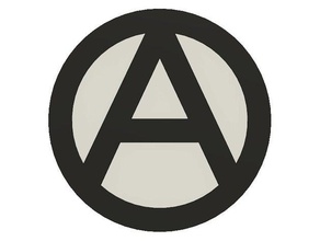 anarchiste symboles des signes les logos l'anarchie cercle-un politique l'idéologie la 3d print model - Mito3D