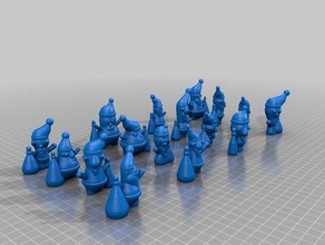 özelleştirilmiş santa claus benim de 2 rasgele heykeller 3d print model - Mito3D