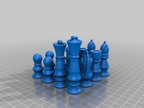 benim satranç özelleştirilmiş set ayarlar - tüm openscad rastgele 3d print model - Mito3D